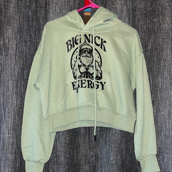 Amazon Tops - Energy Mint Cropped Hoodie